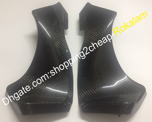 2 x paneles de tablero de entrada de fibra de carbono carenados para Kawasaki ninja ZX6R 2005 2006 ZX-6R cubierta de entrada de aire del tablero frontal superior