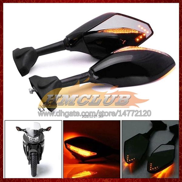 2 x Motorrad-LED-Blinker, Seitenspiegel für Yamaha YZF-R1 YZF R1 1000 CC YZF1000 YZFR1 20 21 22 2020 2021 2022, Carbon-Blinker, Rückspiegel, 6 Farben