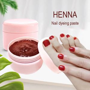 Crème au henné indien à base de plantes naturelles pures, 2 X, bricolage, teinture des ongles, couleurs artistiques rouges, lustre, bouteille de 20 g, 240219