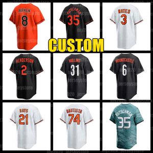 2 Gunnar Henderson Jersey 35 Adley Rutschman Baseball 74 Felix Bautista 8 Cal Ripken 31 Cedric Mullins 3 Jorge Mateo Baltimores Ryan Mountcastle Orioles Kyle Stowers