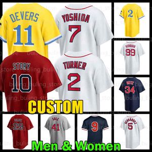 Trevor Story Baseball Jersey 2 Justin Turner Rafael Devers Bostons Masataka Yoshida David Ortiz Chris Sale Williams Bobby Dalbec Red Sox Alex Verdugo Reese McGuire