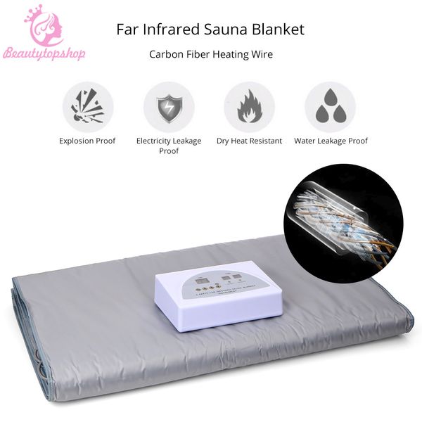 Couverture amincissante pour Sauna en sapin à infrarouge lointain, 2 Zones, perte de poids, Spa, détox, Machine professionnelle de soins de la peau