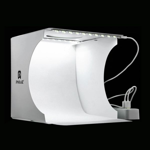 20 * 20cm mini pliage de photographie Lightbox Studio Softbox LED Light Box Soft Board Kit Box Box Light Box pour dslr