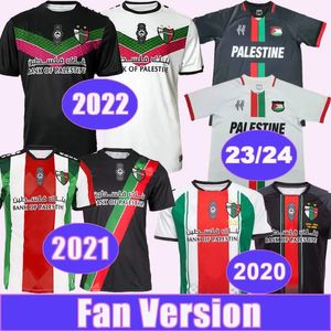 20 21 22 Palestino Mens Soccer Jerseys Palestine National Team Jimenez Benitez Cortes Accueil Rouge Blanc Noir Football Chemise à manches courtes JJ 11.20