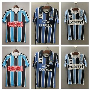 1997 1998 1999 Gremio maillots de football rétro 2000 2001 Ronaldinho ZINHO NENE WARLEY Alegre maison bleu vintage vieux maillot de football classique de qualité supérieure Camisa de futebol