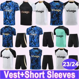 2023 2024 PULISIC KANTE Trainingskleding Korte Mouw Voetbalshirts Heren JOAO FELIX MOUNT CHILWELL ZIYECH KOULIBALY HAVERTZ Voetbalshirt Vest Uniformen