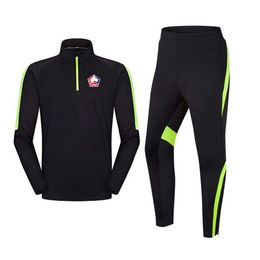 Мужской тренировочный костюм Lille OSC 20-21, куртка из полиэстера, спортивные костюмы для бега на открытом воздухе для взрослых, детский футбольный костюм, размер 24223G