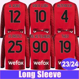 23 24 BRAHIM GIROUD Maillots de football à manches longues pour hommes BENNACER TONALI THEO TOMORI KJAER DE KETELAERE Accueil Uniformes de chemise de football