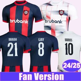 2024 25 San Lorenzo Mens Soccer Jerseys Giay Hernandez Ferreira Campi Barrios Perruzzi Leguizamon Home Football Shirt
