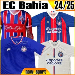 24 25 EC Bahia Gilberto Hombres voetbaltruien Rossi Flavio Rodriguinho 2024 2025 Home Away Football Shirt Club Korte mouw Camisetas de Foolball Shirt
