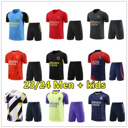 2023 2024 Arsen SAKA Survêtement de football Manches courtes Hommes et enfants 23 24 Survetement foot Kit de jersey survetement maillot foot