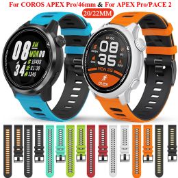 20 22mm Sport Silicone Watch Band Riem voor Coros Pace 2 Pace2 Watchband voor Apex Pro Apex 46 42mm polsbandarmband Accessorie