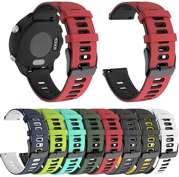 20 bracelets de 22 mm Bracelet de ceinture de montre intelligente pour Huawei Watch GT3 GT 2 42 46 mm Bracelet de coureur Bracelet en silicone vivoactive 4 forerunner245/645 pour le remplacement du bracelet de montre galaxy