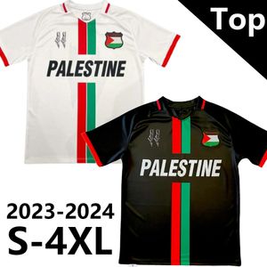 23 24 helemaal top Heren Palestina shirt voetbalshirt voor volwassenen 2023 2024 S - XXL 4XL wit Fans voetbalshirts Zwart War Justice Match Voetbaluniform Sport Trainingsshirts