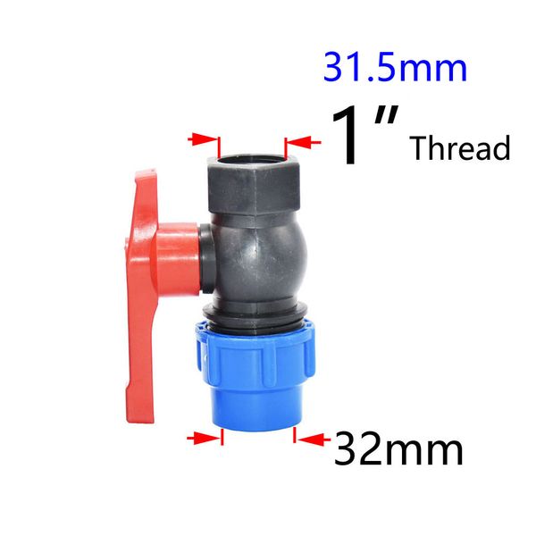 Connecteur rapide de tuyaux PE 20/25/32/40 / 50 mm avec filetage femelle 1/2 3/4 1 1,2 1,5 