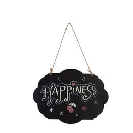 20 * 25.5cm Wolkvorm Opknoping Houten Blackboard Dubbelzijdig Wisbaar Schoolbord WordPad Bericht Black Board Office School