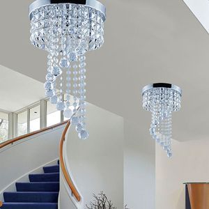 20/25 cm kristal kroonluchter plafondverlichting kristallen kroonluchter kroonluchter plush montage plafondlamp voor gangpad trappen bona veranda lichten