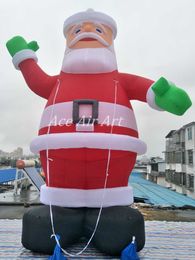 20/26/33ft Meters Tall Giant White Beard Inflatable Figure Model with Air Blower for Christmas Holiday Decoration or Advertising on Store
