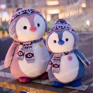 20/27/37 cm Simulation pingouin avec écharpe chapeau peluche peluche poupées pour enfants anniversaire saint valentin cadeau