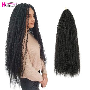 20-28 pouces Afro Kinky Curly Crochet Traids Coiffes ombre Traiding Extensions Hair Merly For Women Brown 613 Hair Expo City