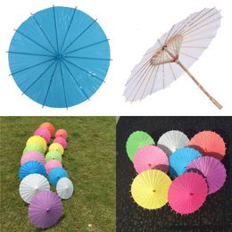 20/30/40 / 60 cm Chinois JapanEsePaper Parasol Paper Umbrella For Wedding Bridesmaids Party Favors Summer Sun Shade Kid Taille 10pcs