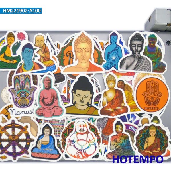 20/30 / 50 / 100pcs Bouddhism Art Autocollants Namaste Chakra Bouddha Occureau pour ordinateur portable Scrapbook à bagages Skateboard Car Phone Sticker