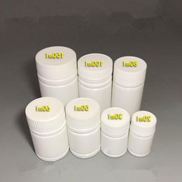 Bouteille de pilule en plastique blanc 20/30/50/60/80/100/150 ml, conteneurs en PE en forme de bambou pour produits pharmaceutiques/médecine/Capsule F1287 Plsli