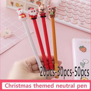 Stylo cadeau de noël, 20/30/50 pièces, chapeau oursons neutre 0.5 noir, papeterie pour étudiant