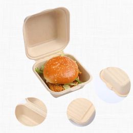 20/30/50 stcs Wegwerp Eco-vriendelijke Bento Box Maaltijd Opslag Voedsel Prep Lunch Box Fruitsalade Hamburger Cake Packaging Box Writable