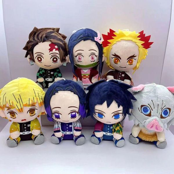 20/30 cm Ghost Lame de la lame de Slayer Peluche Jouet Mignon Anime Cos Tanjirou You Bean Abricot Shou Lang Poupées farcies Afficher cadeaux de Noël créatifs créatifs fabriqués à la main