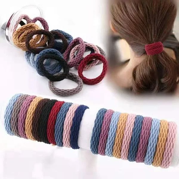 20/30 Uds. Banda de goma grande de 4 Cm de Color sólido para mujeres y niñas, coleteros, gomas elásticas para el cabello, accesorios para el cabello, regalo