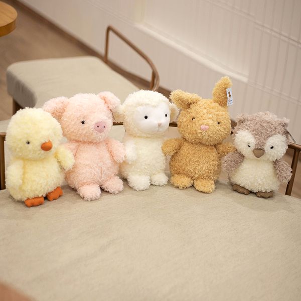 20/30 cm Simulation mignon mouton hibou lapin poussin rose cochon jouets en peluche pour enfants bébé doux poupée peluche jouet enfants cadeau LA421