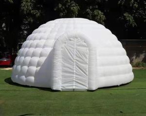 Tente gonflable de fête de dôme d'igloo de lumière LED blanche de lumière LED blanche de 20/30ft pour des événements de Camping de mariage de publicité commerciale avec le ventilateur