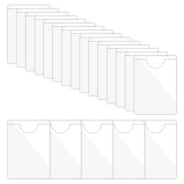 20/30pcs Holder auto-adhésif Carte de carte Pocket Pockets Holder Étiquette Clear Library Card Cartes avec Top Open pour les fiches