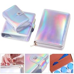 Caja de placa de estampado holográfico, bolsa de tarjeta de sello para decoración de uñas, placa de acero, álbum, plantilla de estampado, bolsa de almacenamiento, 20/32 ranuras