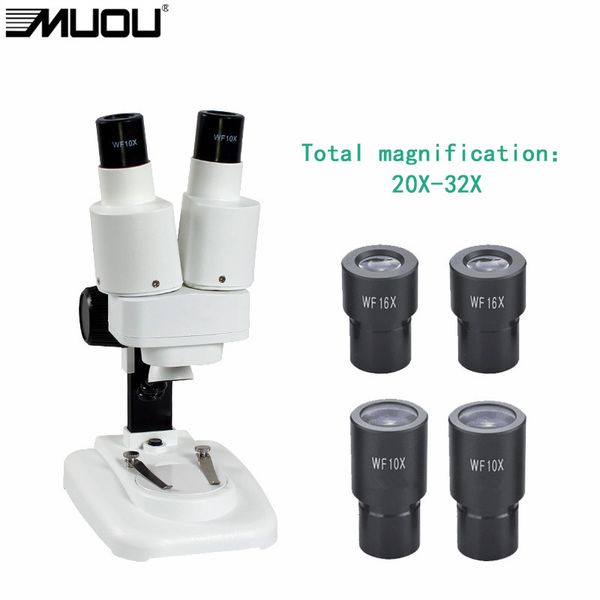 Freeshipping 20-32X USB Microscopio estéreo binocular Luz LED PCB Soldadura Mineral Espécimen Reloj Estudiantes Niños Ciencia Educación Reparación de teléfonos