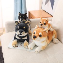 Jouets en peluche chien Shiba Inu 20/35cm, poupées chiot assis et couchés, jouet Animal doux en peluche, cadeaux d'anniversaire pour bébés