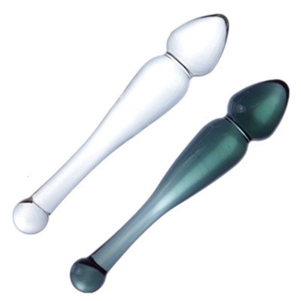 20,5 * 4cm Double Glass Dildo Deux couleurs choisissent le stinis cool pénis Toys pour les produits pour la femme anal