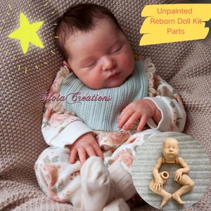 Kit de poupée Reborn non peinte de 20.5 pouces, Laura avec corps en tissu, Kits de bébé Reborn vierges en vinyle inachevé, pièces 240226