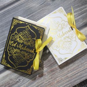 20/50/100 stcs Foil Gold Quran Style Eid Mubarak Candy Box Islam Ramadan Gift Muslim Festival Party Decorations 220427