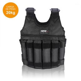 20/50 kg Weggewogen Vest voor Boksen Training Fitnessapparatuur Verstelbare Oefening Zwart Jas Swat Sanda Sparring Bescherm Accessoires