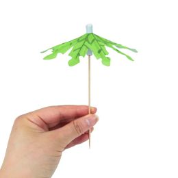 20 / 50pcs Tropical Palm Tree Umbrella Fruit Fruit Drink Cake Dessert Cocktail Pocte de dents Summer Beach Party Mariage Décoration