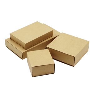 20/50 stcs Vintage Kraft Paper Candy Box Lade Design Party Favor Boxes Craft Paper Box Diy Bruiloft Verpakking Geschenkdoos