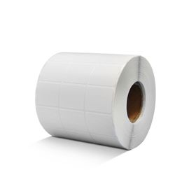 20 * 5 mm 20 * 8 mm etiqueta adhesiva de papel de papel recubierto cuadrado blanco en blanco para imprimir Código de barras y información de logística Etiqueta de rollo de la esquina redonda