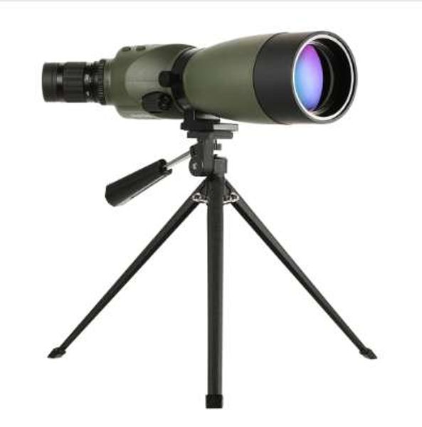 Télescope monoculaire à angle étanche 20-60x60 avec étui de transport pour trépied pour l'observation des oiseaux en voyage