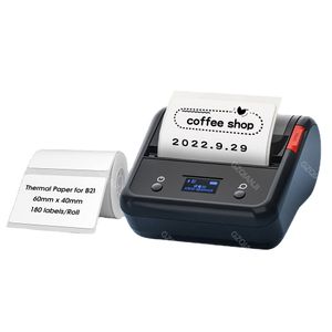 20- 75 mm thermische label Printer BT Label Maker Sticker Machine voor iOS Android-telefoon met labelpapierrol waterdicht