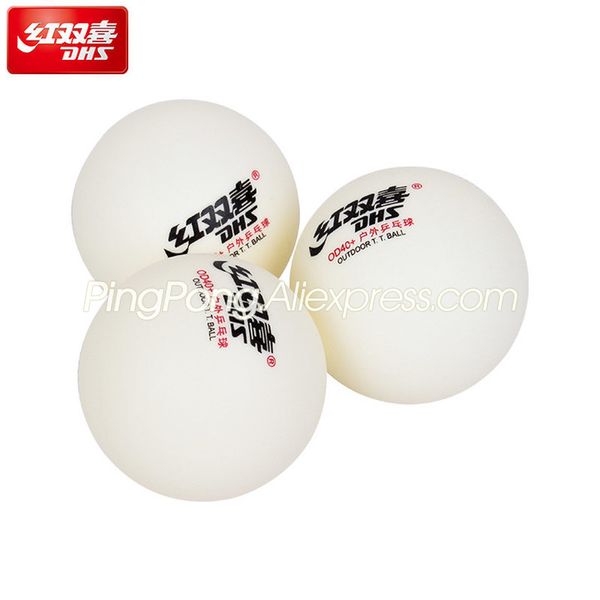 20 balles DHS Table de table en plein air Ball (All Mether Abs Ball) Plastic Original Original DHS Ping Pong Balles