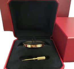 20 bracelet de luxe classique tournevis bracelet mode unisexe manchette en acier inoxydable 316L plaqué or 18 carats bijoux Saint Valentin