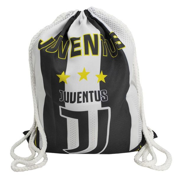 20 poches de harnais de football avec logo de l'équipe du grand club, sac en tissu coulissant épais, sac de rangement, sac à dos