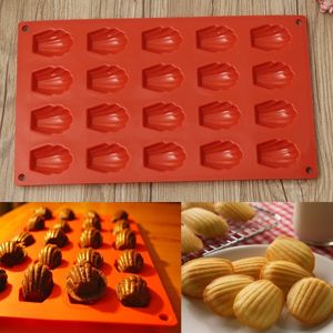 20 Cavity DIY Cookies Bakeware Gadgets Mini Madeleine Shell Cake Pan Silicone Chocolat Moule Cookies Cuisson Moule ustensiles T200703